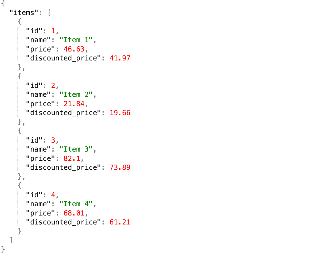 응답 json 예시